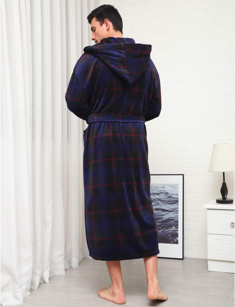 Lars Luxury Men's Robe with Hood-Black-S-State of Style