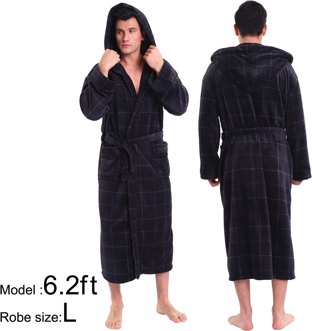 Lars Luxury Men's Robe with Hood-Black-S-State of Style