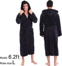 Lars Luxury Men's Robe with Hood-Black-S-State of Style
