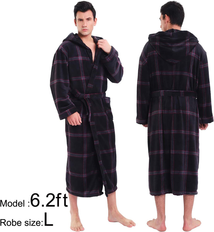 Lars Luxury Men's Robe with Hood-Black-S-State of Style