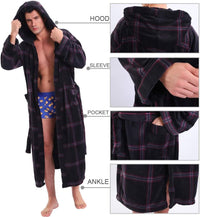 Lars Luxury Men's Robe with Hood-Black-S-State of Style