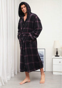 Lars Luxury Men's Robe with Hood-Black-S-State of Style