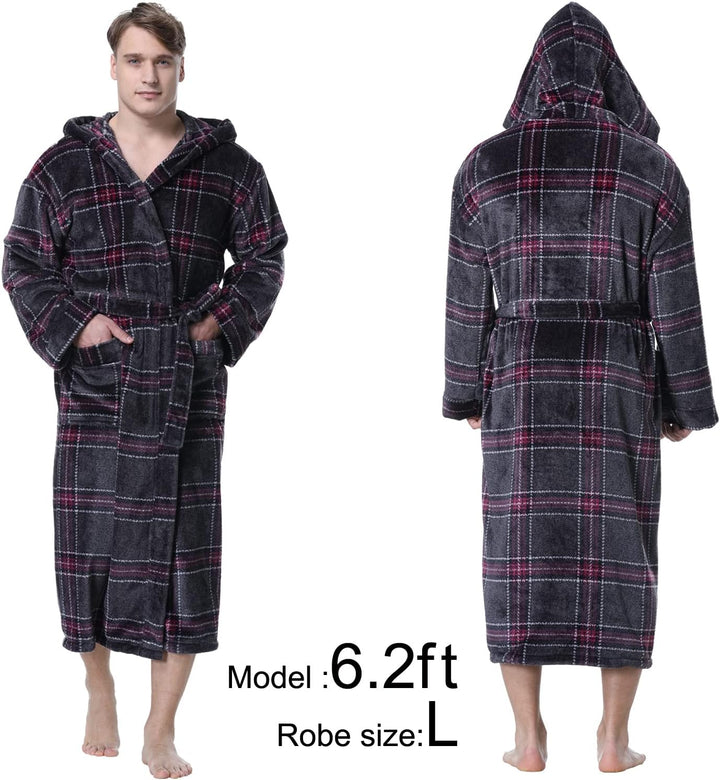 Lars Luxury Men's Robe with Hood-Black-S-State of Style