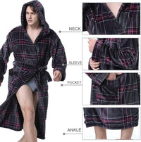 Lars Luxury Men's Robe with Hood-Black-S-State of Style