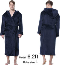 Lars Luxury Men's Robe with Hood-Black-S-State of Style