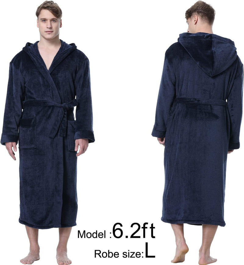 Lars Luxury Men's Robe with Hood-Black-S-State of Style