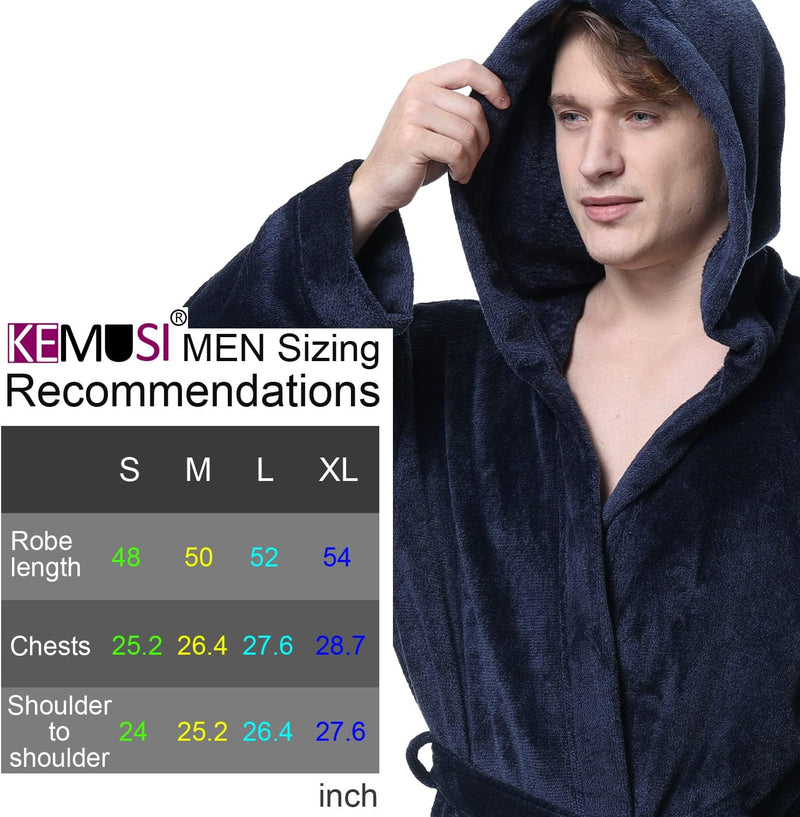 Lars Luxury Men's Robe with Hood-Black-S-State of Style