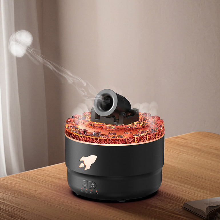 LavaGlow Aroma Diffuser & Humidifier with Night Light-Black-State of Style