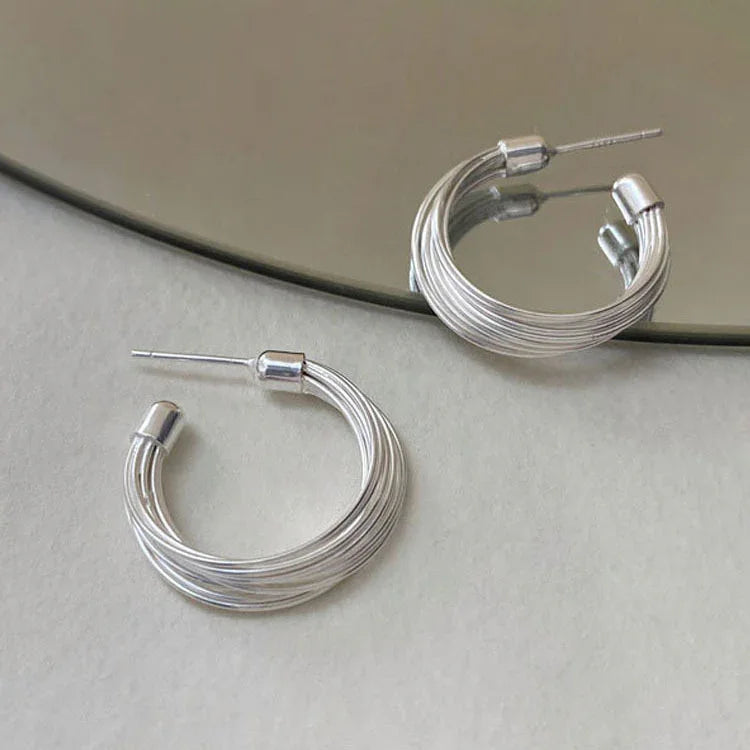 Layered Lines Hoops - Amelie-State of Style