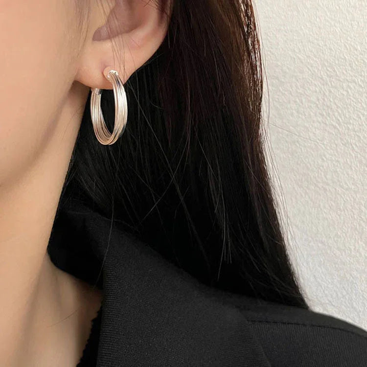 Layered Lines Hoops - Amelie-State of Style