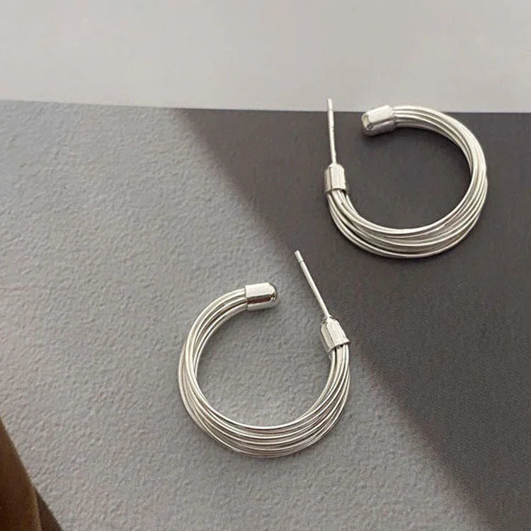 Layered Lines Hoops - Amelie-State of Style