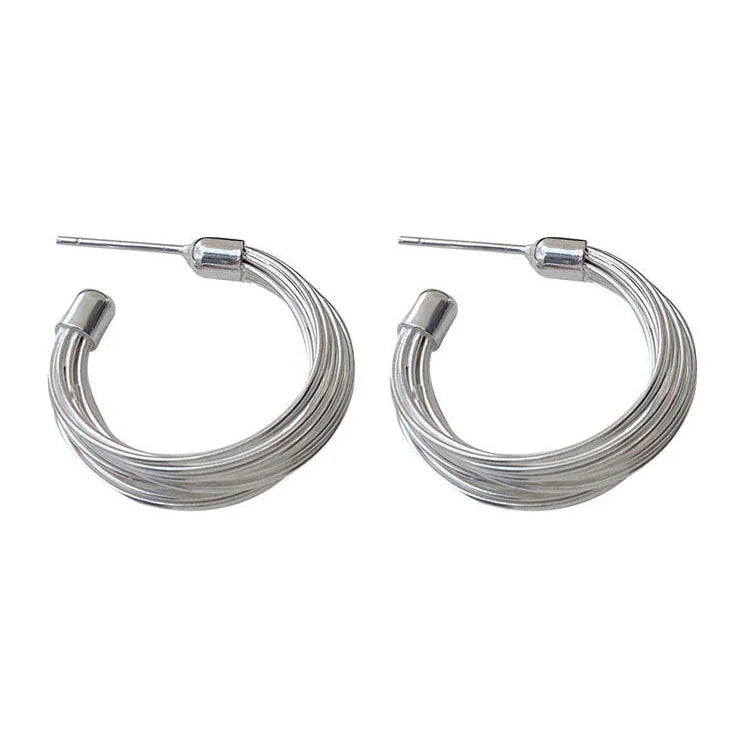 Layered Lines Hoops - Amelie-State of Style
