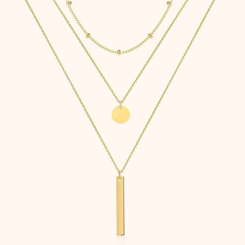 Layered Triple Necklace - Elise-Gold-State of Style