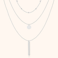 Layered Triple Necklace - Elise-Silver-State of Style