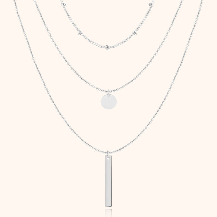 Layered Triple Necklace - Elise-Silver-State of Style