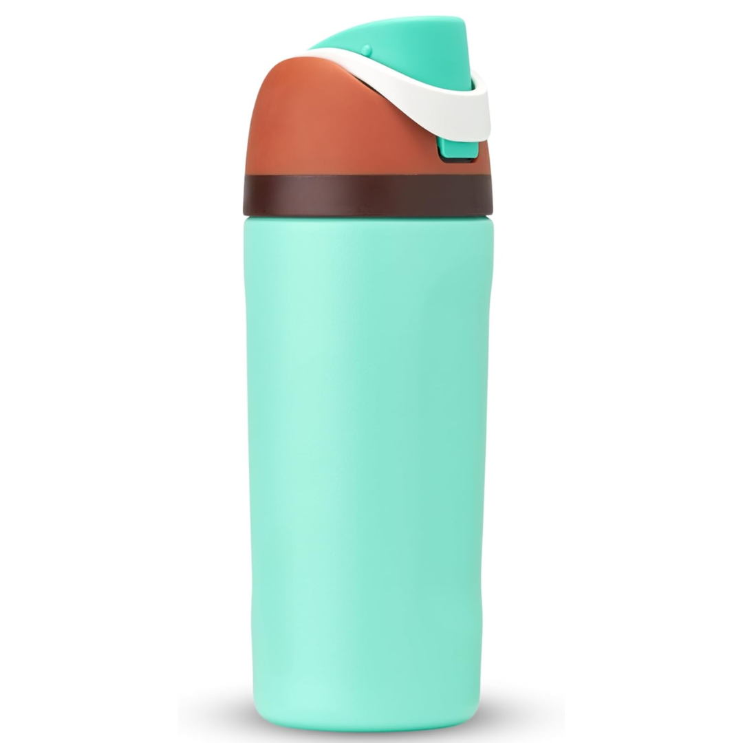 Leak-proof Insulated Stainless Steel Water Bottle with Straw - BPA-free-Mint-450 ml-State of Style