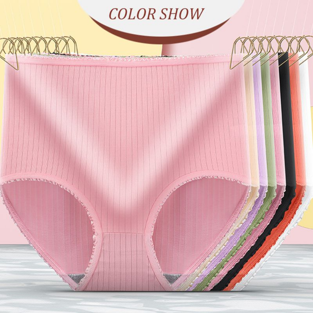 Leakproof High-Waisted Underwear – Camille (8-pack)-All colours-M-State of Style