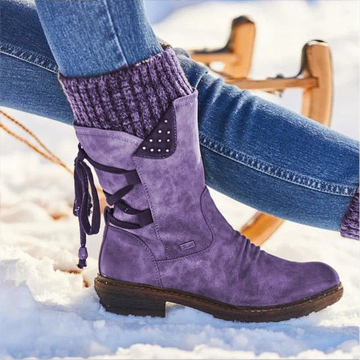 Leather Boots for Women – Elegant & Durable Footwear-Purple-4.5-State of Style