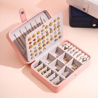 Leather Flip-Top Jewellery Box | Elegant Storage Solution-PINK-State of Style