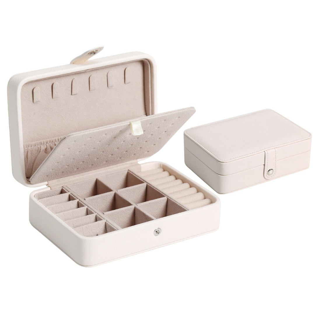 Leather Flip-Top Jewellery Box | Elegant Storage Solution-PINK-State of Style