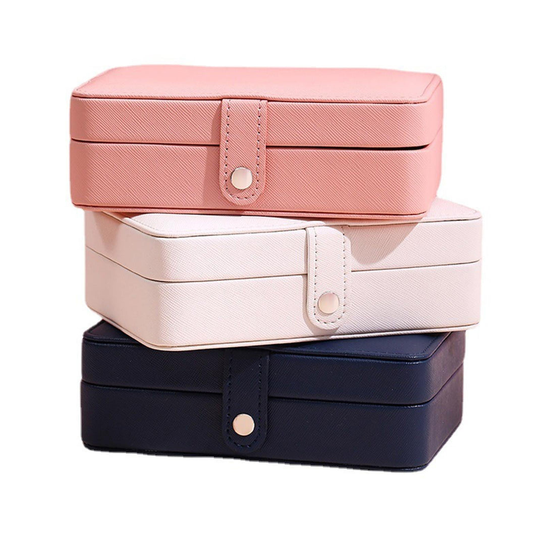 Leather Flip-Top Jewellery Box | Elegant Storage Solution-PINK-State of Style