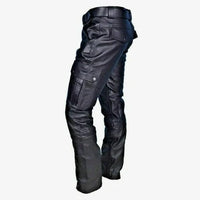 Leather Men's Motorcycle Trousers - Diego-Black-S-State of Style