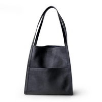 Leather Shoulder Bag - Aria-Black-State of Style