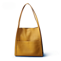 Leather Shoulder Bag - Aria-Yellow-State of Style