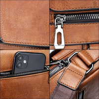 Leather Shoulder Bag - EleganceLuxe-Light Brown-State of Style