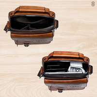 Leather Shoulder Bag - EleganceLuxe-Light Brown-State of Style
