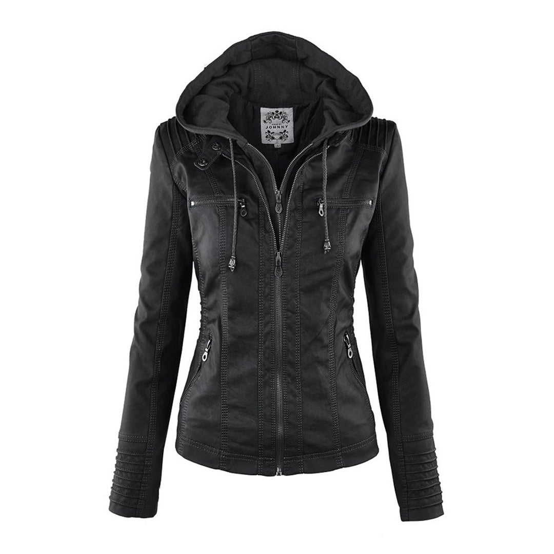 Leather Women's Summer Jacket - Amara-Black-S-State of Style