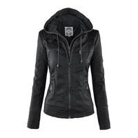 Leather Women's Summer Jacket - Amara-Black-S-State of Style