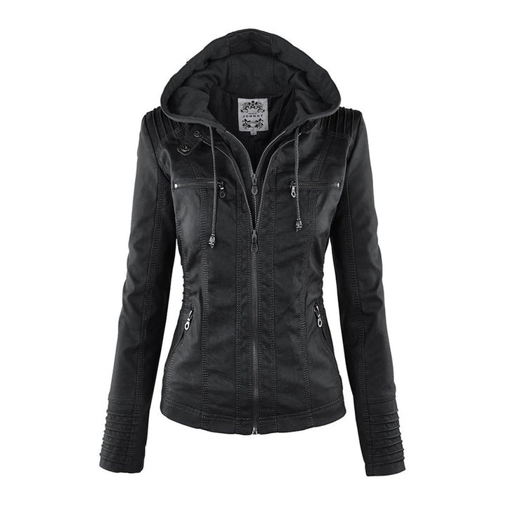 Leather Women's Summer Jacket - Amara-Black-S-State of Style