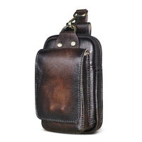 LeatherGuard Pro Men's Leather Waist Bag-Dark Coffee-State of Style