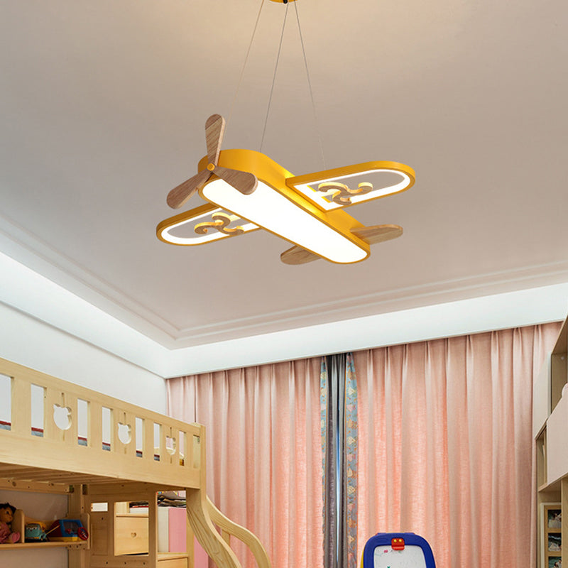 LED Airplane Kids Room Pendant Light – SkyFlyer-Warm-Blue-State of Style
