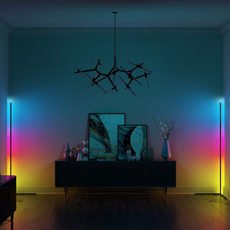 LED Design Corner Lamp with Remote Control – Viorra-Black-RGB-State of Style