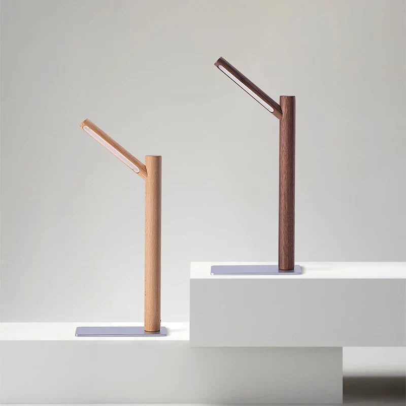 LED Desk Lamp with 360° Adjustable Head - Flexura-Walnut-State of Style