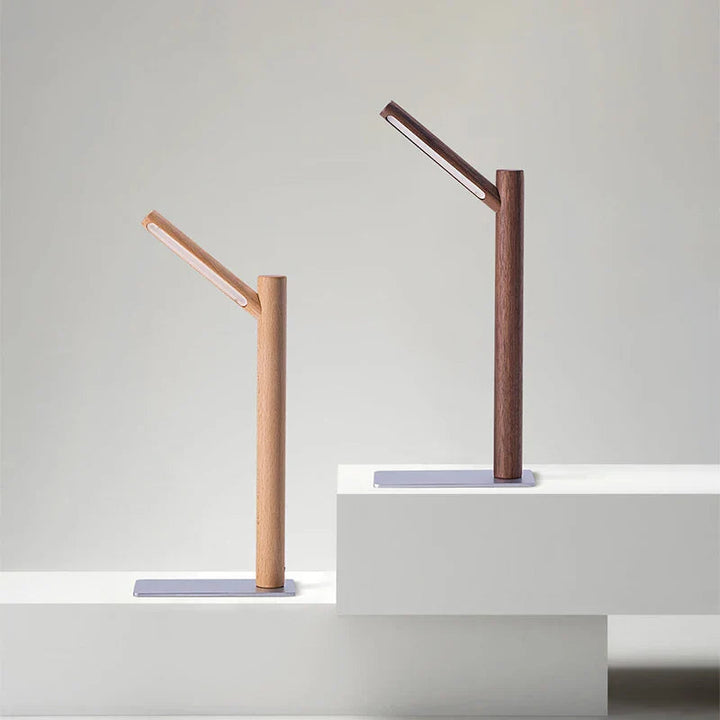 LED Desk Lamp with 360° Adjustable Head - Flexura-Walnut-State of Style