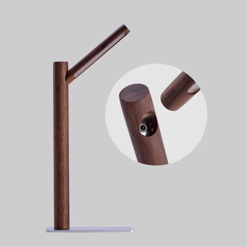 LED Desk Lamp with 360° Adjustable Head - Flexura-Walnut-State of Style