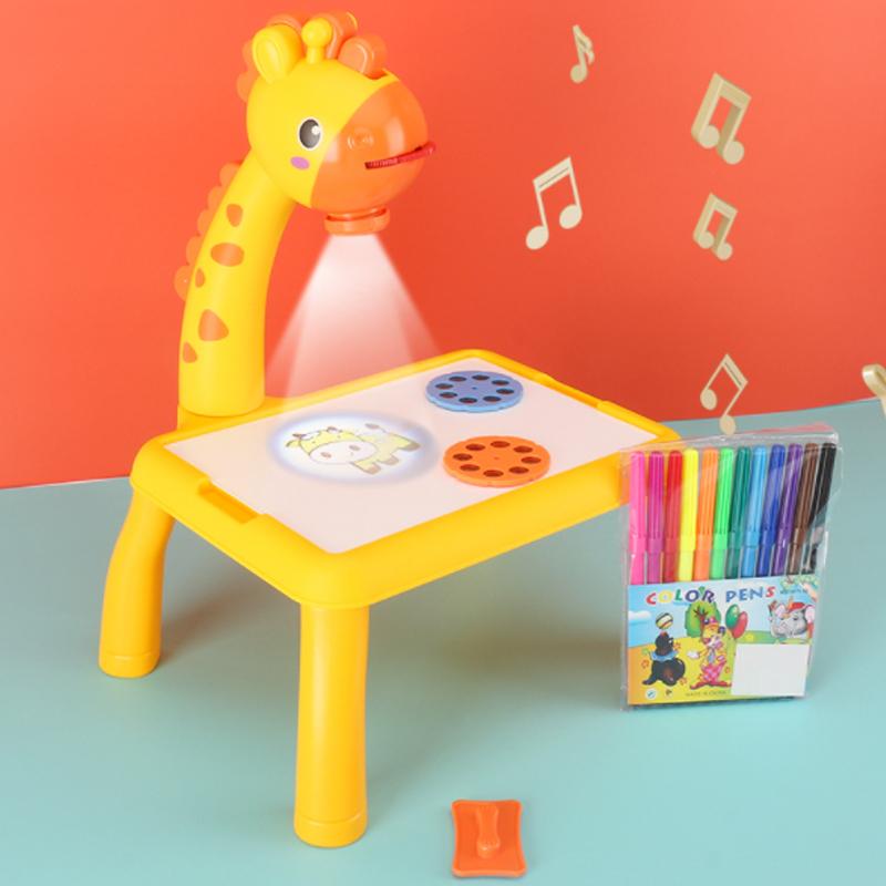 LED Drawing Projector with Music for Creative Kids - ArtBuddy-Pink-State of Style