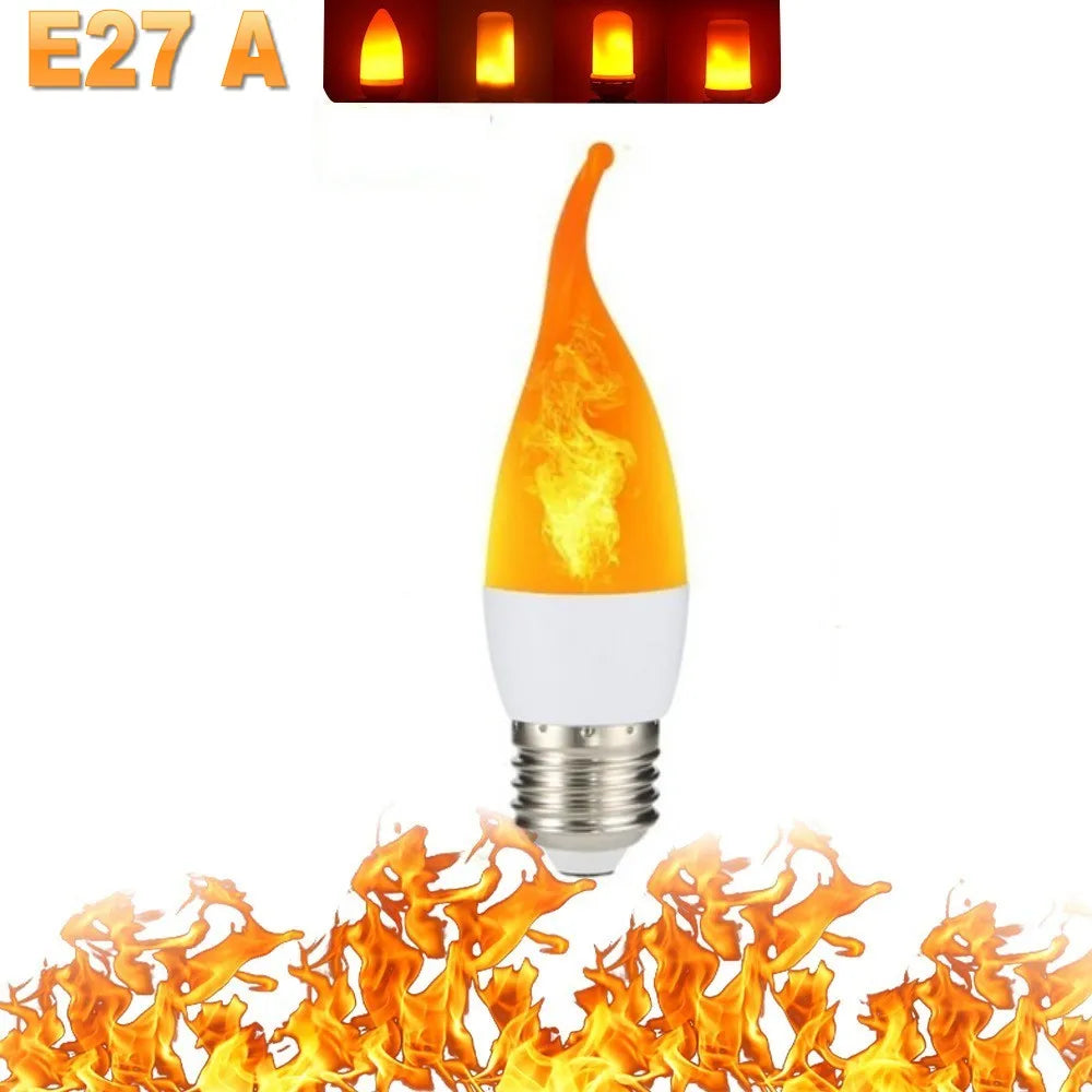 LED FLAME LIGHT PARTY LAMP - 4 MODES SIMULATING FIRE-E14 3Modes A-State of Style
