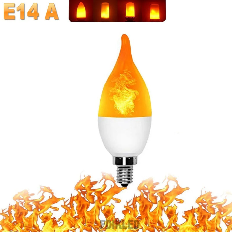 LED FLAME LIGHT PARTY LAMP - 4 MODES SIMULATING FIRE-E14 3Modes A-State of Style