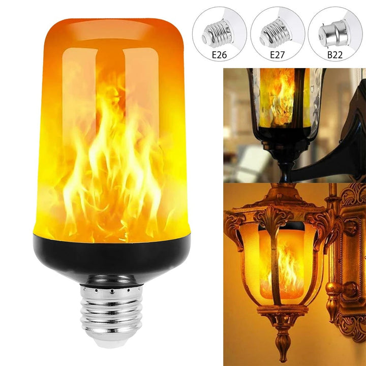 LED FLAME LIGHT PARTY LAMP - 4 MODES SIMULATING FIRE-E14 3Modes A-State of Style