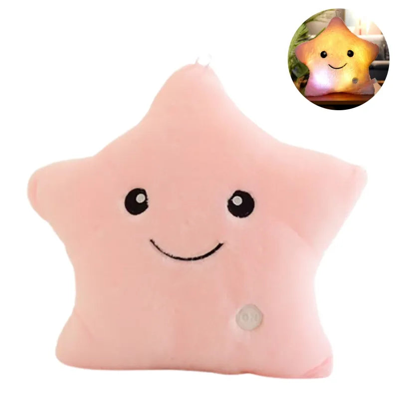 LED Lighted Star Cuddle Cushion for Children - StarGlow-Pink-25 cm-State of Style