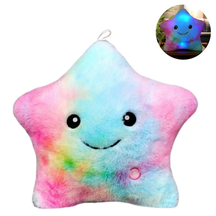 LED Lighted Star Cuddle Cushion for Children - StarGlow-Rainbow-25 cm-State of Style