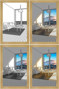 LED Lighting Painting – Luminza-Mountains and rivers-23x17cm-State of Style