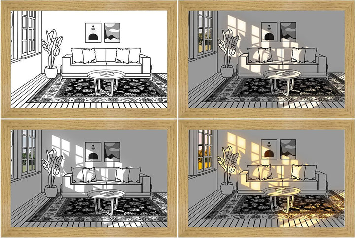 LED Lighting Painting – Luminza-Window-23x17cm-State of Style