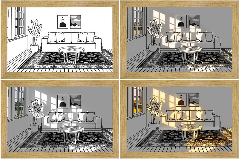 LED Lighting Painting – Luminza-Window-23x17cm-State of Style