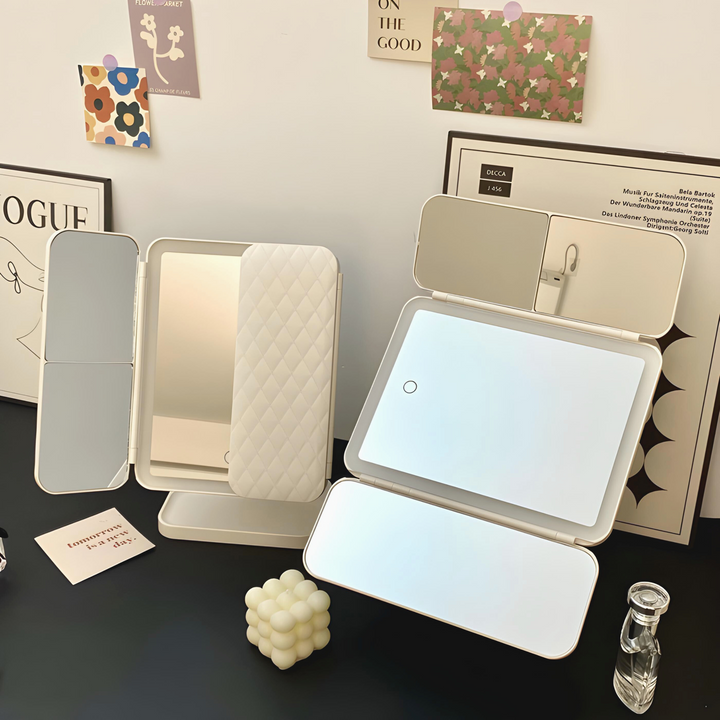 LED Make-up Mirror with Triple Lighting - Clara-White-State of Style