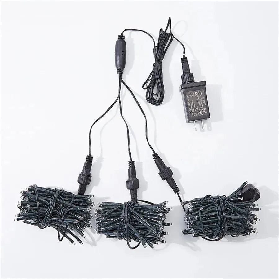 LED Meteor Shower Outdoor Lighting – Lumi-White-1 Chain 1 Adapter-State of Style